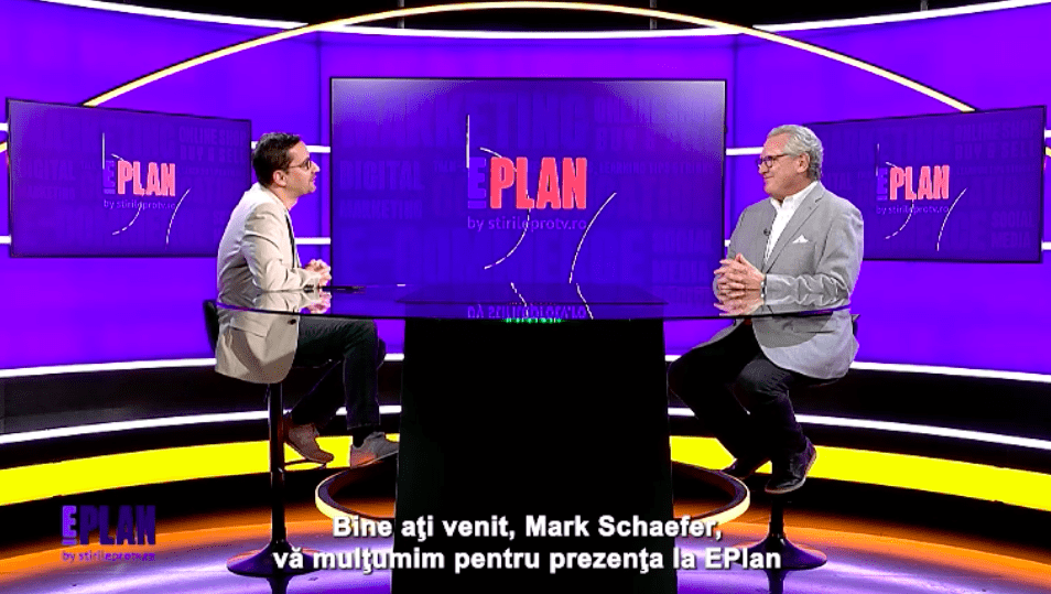 ePlan – Mark Schaefer: „Ideea este să încerci să le dai oamenilor un motiv să vorbească despre tine” Mark Schaefer, unul dintre cei mai apreciați autori, speakeri și consultanți de marketing la nivel global, a fost invitatul lui Andrei Radu în emisiunea ePlan, difuzată exclusiv online pe www.stirileprotv.ro